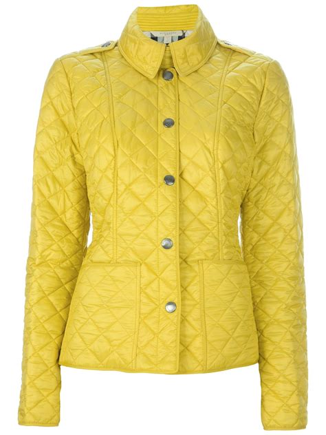 burberry quilted coat yellow|Burberry quilted coats for women.